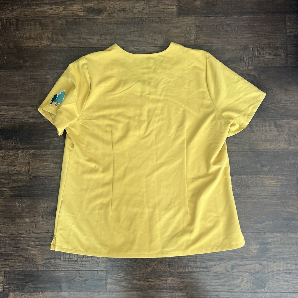 Figs 2XL mustard Yellowone pocket Catarina Technical Collection Tree Logo Unisex - Picture 4 of 5
